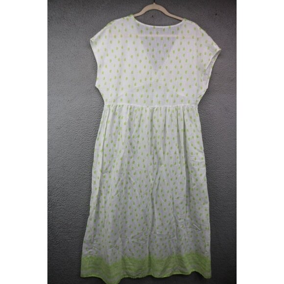 Zara 100% Cotton Babydoll Maxi Dress/Cover-Up-Size Large-Cottagecore-Embroidered - Picture 5 of 7